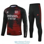 Arsenal Sudadera De Entrenamiento Black Red + Pantalon 2020-2021