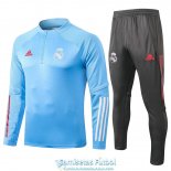 Real Madrid Sudadera De Entrenamiento Blue + Pantalon 2020-2021