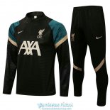 Liverpool Sudadera De Entrenamiento Black GB + Pantalon Black 2021/2022