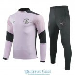 Manchester City Sudadera De Entrenamiento Pink + Pantalon 2020-2021