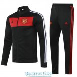 Manchester United Chaqueta Black Red + Pantalon 2020/2021 Manchester United Chaqueta Black Red + Pantalon 2020/2021