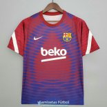 Camiseta Barcelona Training Blue Red IV 2021/2022