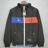 PSG x JORDAN Chaqueta Rompevientos Black Blue Red 2021/2022