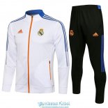 Real Madrid Chaqueta White II + Pantalon Black II 2021/2022