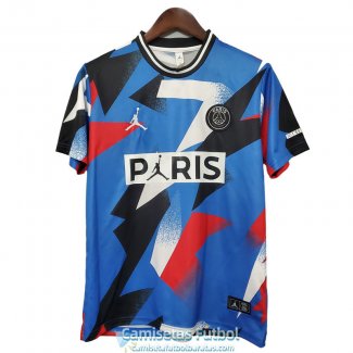 Camiseta PSG x Jordan Training Blue Black Red 2020-2021