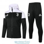 Juventus Chaqueta Capucha Black + Pantalon 2020-2021