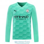 Camiseta Manga Larga Manchester City Portero Green 2020/2021