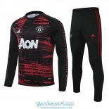 Manchester United Sudadera De Entrenamiento Black Red + Pantalon 2020-2021 Manchester United Sudadera De Entrenamiento Black Red + Pantalon 2020-2021