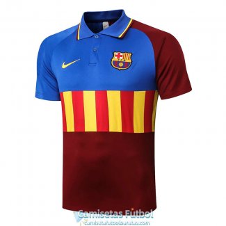 Camiseta Barcelona Polo Blue Red 2020-2021