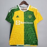 Camiseta Manchester United Training Green Yellow II 2021/2022