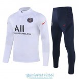 PSG Sudadera De Entrenamiento White + Pantalon 2020-2021