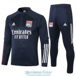 Olympique Lyonnais Sudadera De Entrenamiento Navy + Pantalon 2020/2021