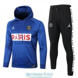 PSG x JORDAN Sudadera Capucha Blue + Pantalon 2020-2021