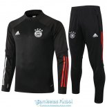 Bayern Munich Sudadera De Entrenamiento Blcak + Pantalon 2020-2021