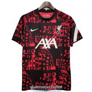 Camiseta Liverpool Training Black Orange 2020-2021