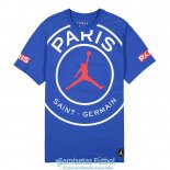 Camiseta PSG x Jordan Training Blue Big Logo 2020-2021