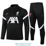 Liverpool Sudadera De Entrenamiento Black + Pantalon 2020-2021