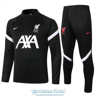 Liverpool Sudadera De Entrenamiento Black + Pantalon 2020-2021