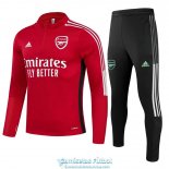 Arsenal Sudadera De Entrenamiento Red + Pantalon Black 2021/2022