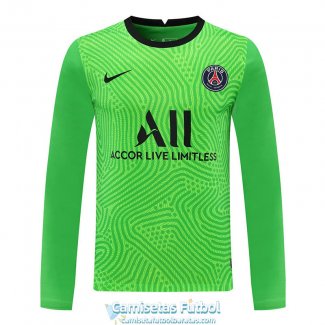 Camiseta Manga Larga PSG Portero Green 2020/2021