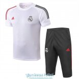 Real Madrid Sudadera De Entrenamiento White + Pantalon Black 2020-2021