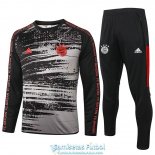 Bayern Munich Sudadera De Entrenamiento Black Gray + Pantalon 2020-2021