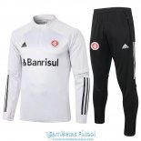 Sport Club Internacional Sudadera De Entrenamiento Light Grey + Pantalon 2020-2021