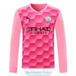 Camiseta Manga Larga Manchester City Portero Pink 2020/2021