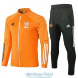 Manchester United Chaqueta Orange + Pantalon 2020-2021 Manchester United Chaqueta Orange + Pantalon 2020-2021